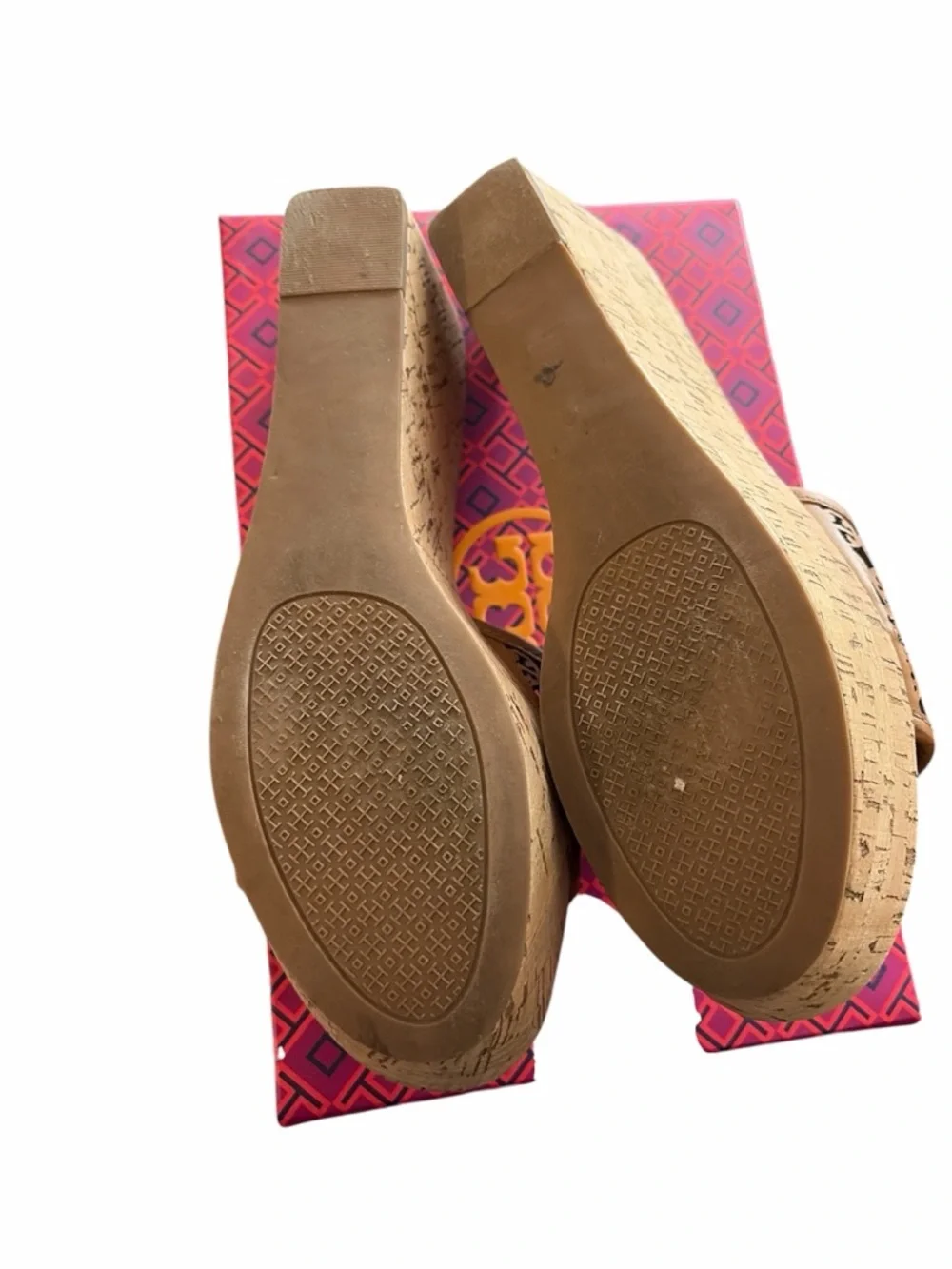 Tory Burch Royal Tan Elaine 60MM Vegan Leather Wedge Slide